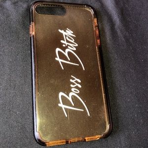 "Boss Bitch" Clear iPhone 8 Plus Phone Case